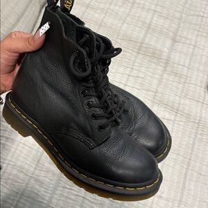 Black Leather Lace-Up Doc Martens